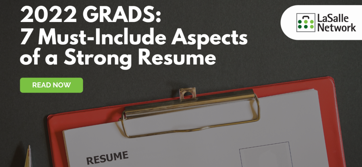 must include aspects of a strong resume
