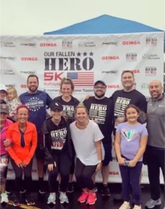 Our Fallen Hero 5k Run/WalkFor years, we’ve sponsored a local 5k race in honor of a solider Pfc. Aaron Toppen who lost his life to friendly fire while serving. All race proceeds benefit the Pat Tillman Foundation, which supports military veterans and their families by offering educational sponsorships.